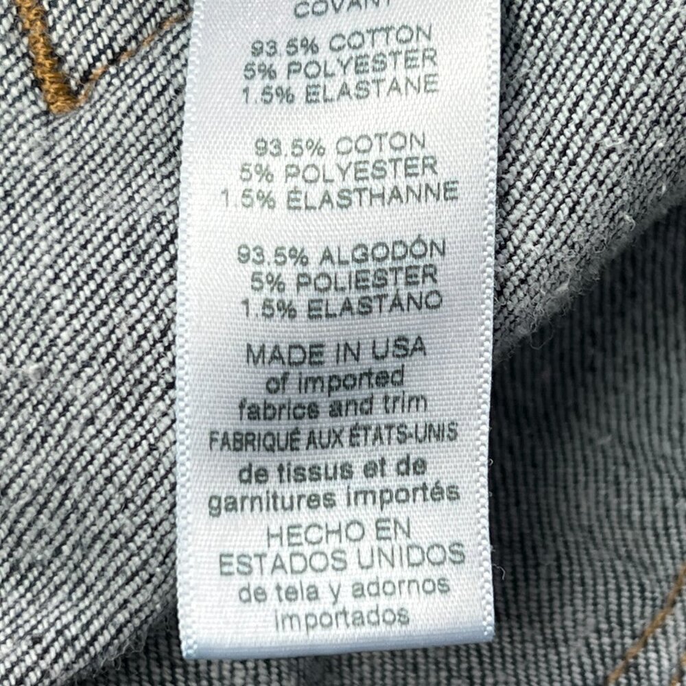 Frame Jeans Le Garcon Crop Womens 33 Blue Stretch Distressed Covant Dark Wash - Picture 7 of 10